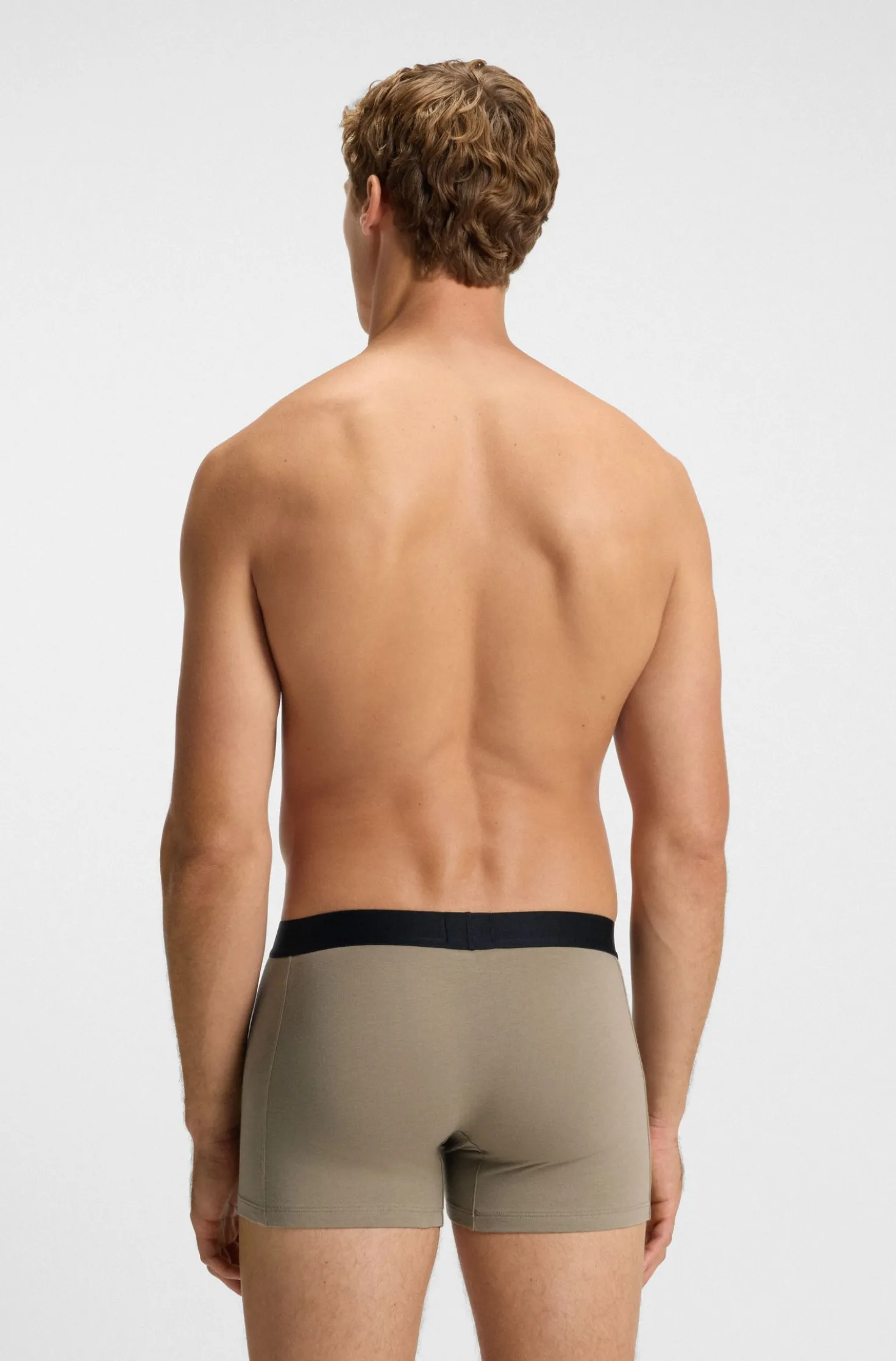 BOSS ONE three-pack of logo-waistband boxer briefs