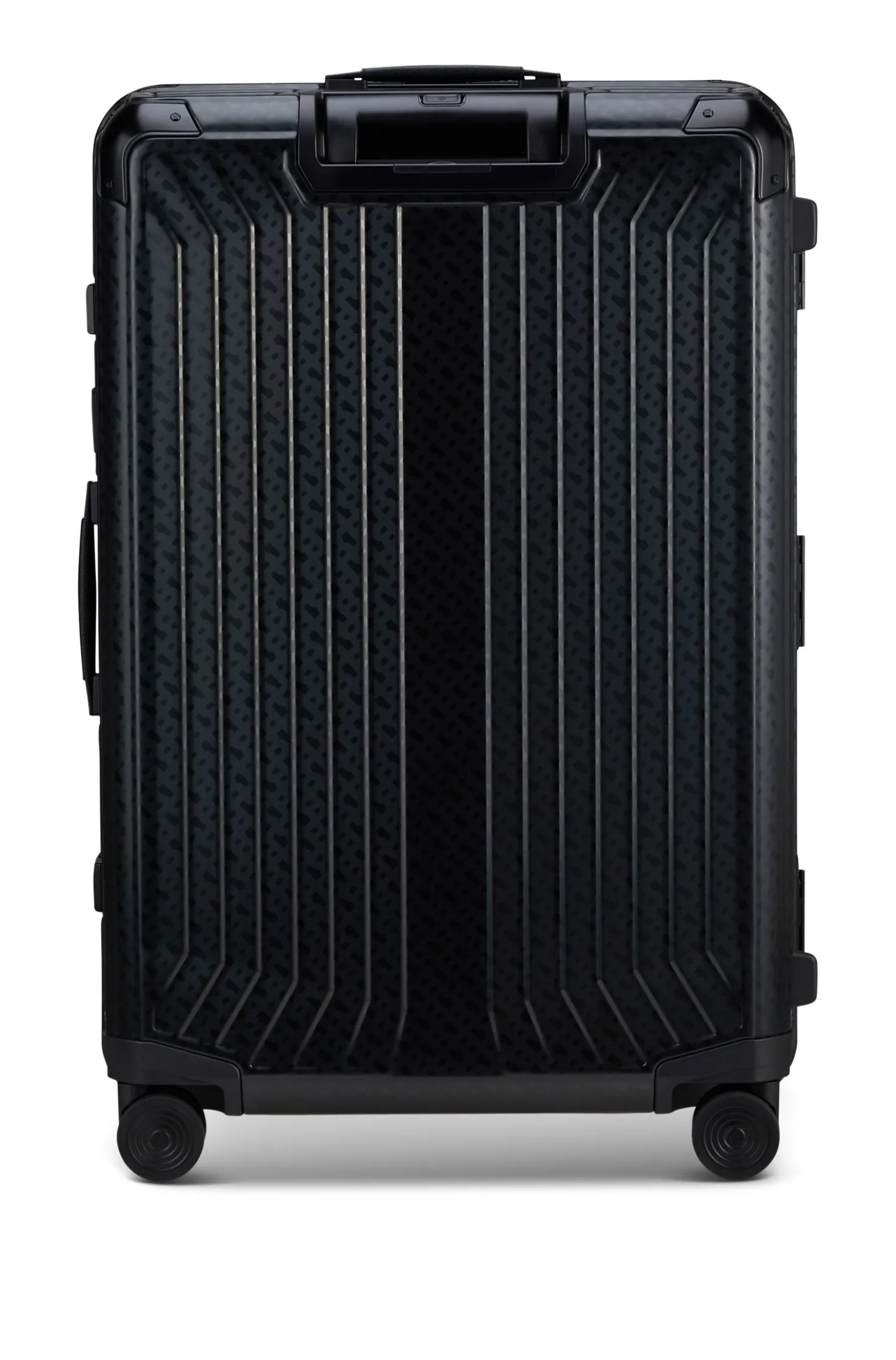BOSS | Samsonite anodised-aluminium check-in suitcase with monograms