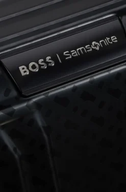 BOSS | Samsonite anodised-aluminium check-in suitcase with monograms
