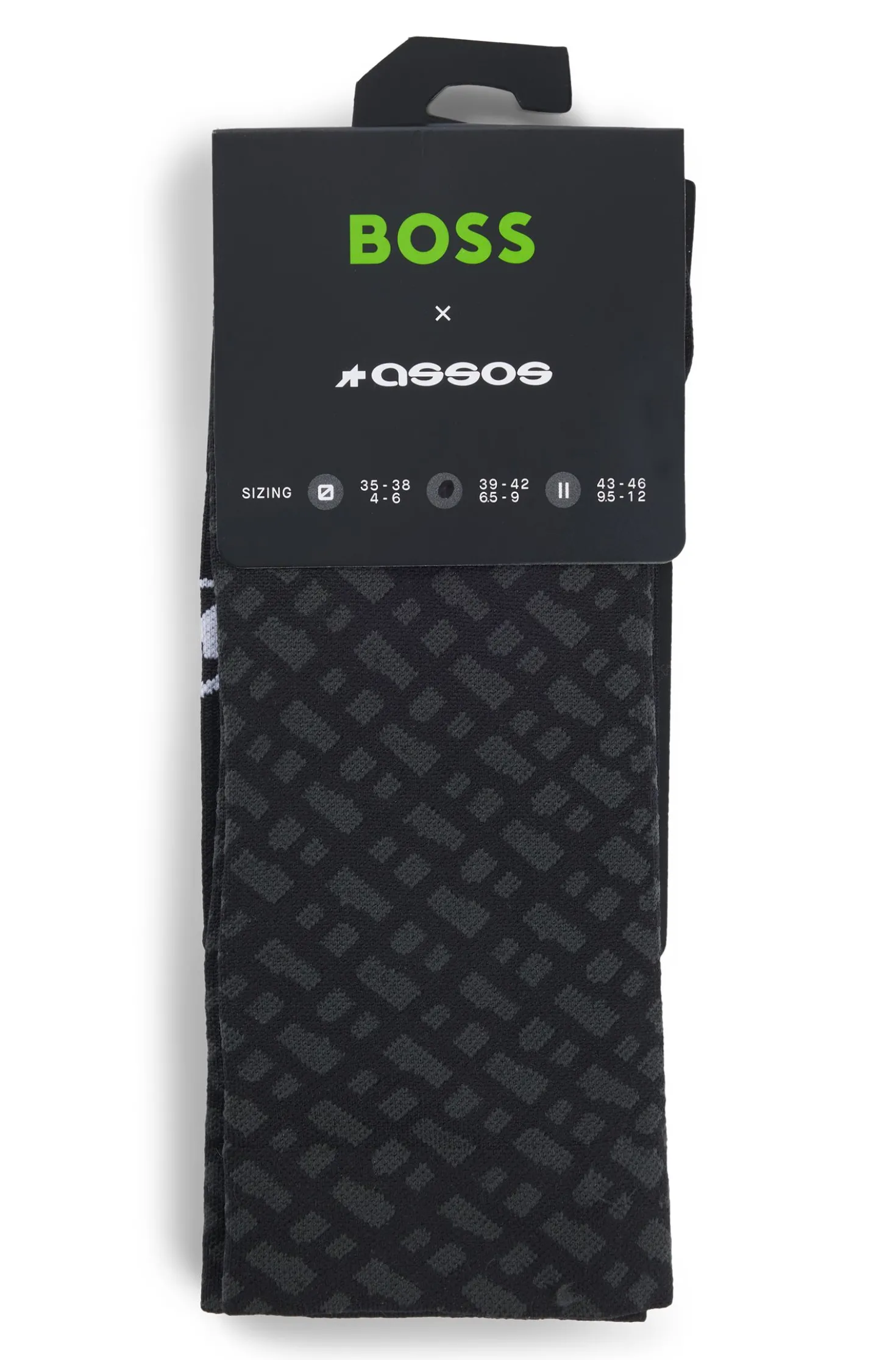 BOSS x ASSOS moisture-wicking cycling socks with seamless construction