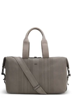 BOSS x ASTON MARTIN knitted holdall with suede trims