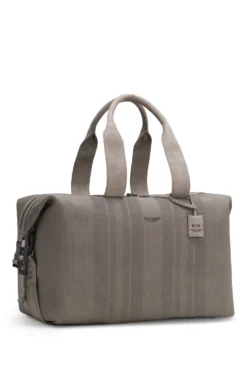 BOSS x ASTON MARTIN knitted holdall with suede trims