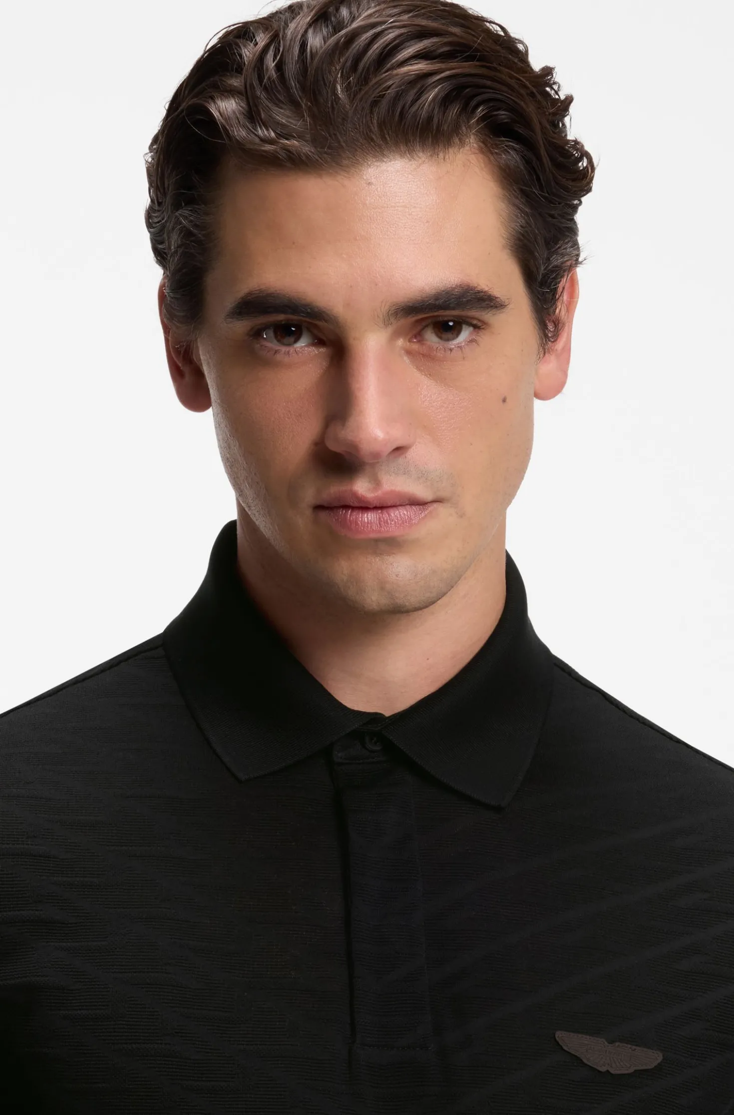 BOSS x ASTON MARTIN polo shirt in mercerised cotton jacquard