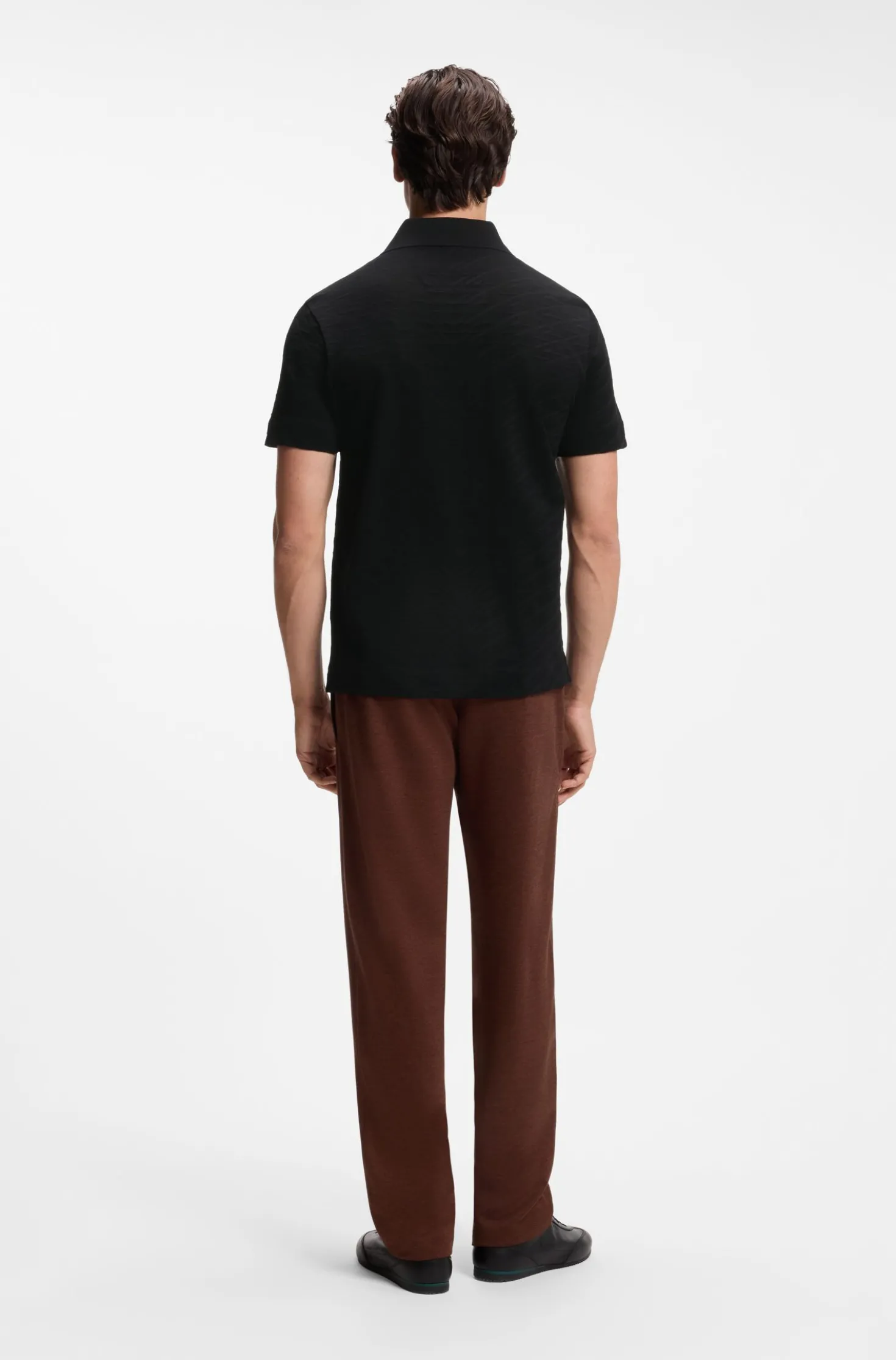 BOSS x ASTON MARTIN polo shirt in mercerised cotton jacquard