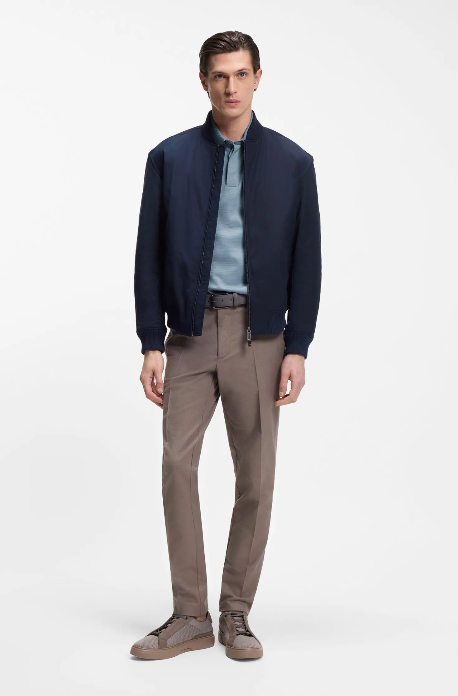 BOSS x ASTON MARTIN polo shirt in wool-cotton piqué