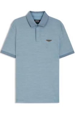 BOSS x ASTON MARTIN polo shirt in wool-cotton piqué