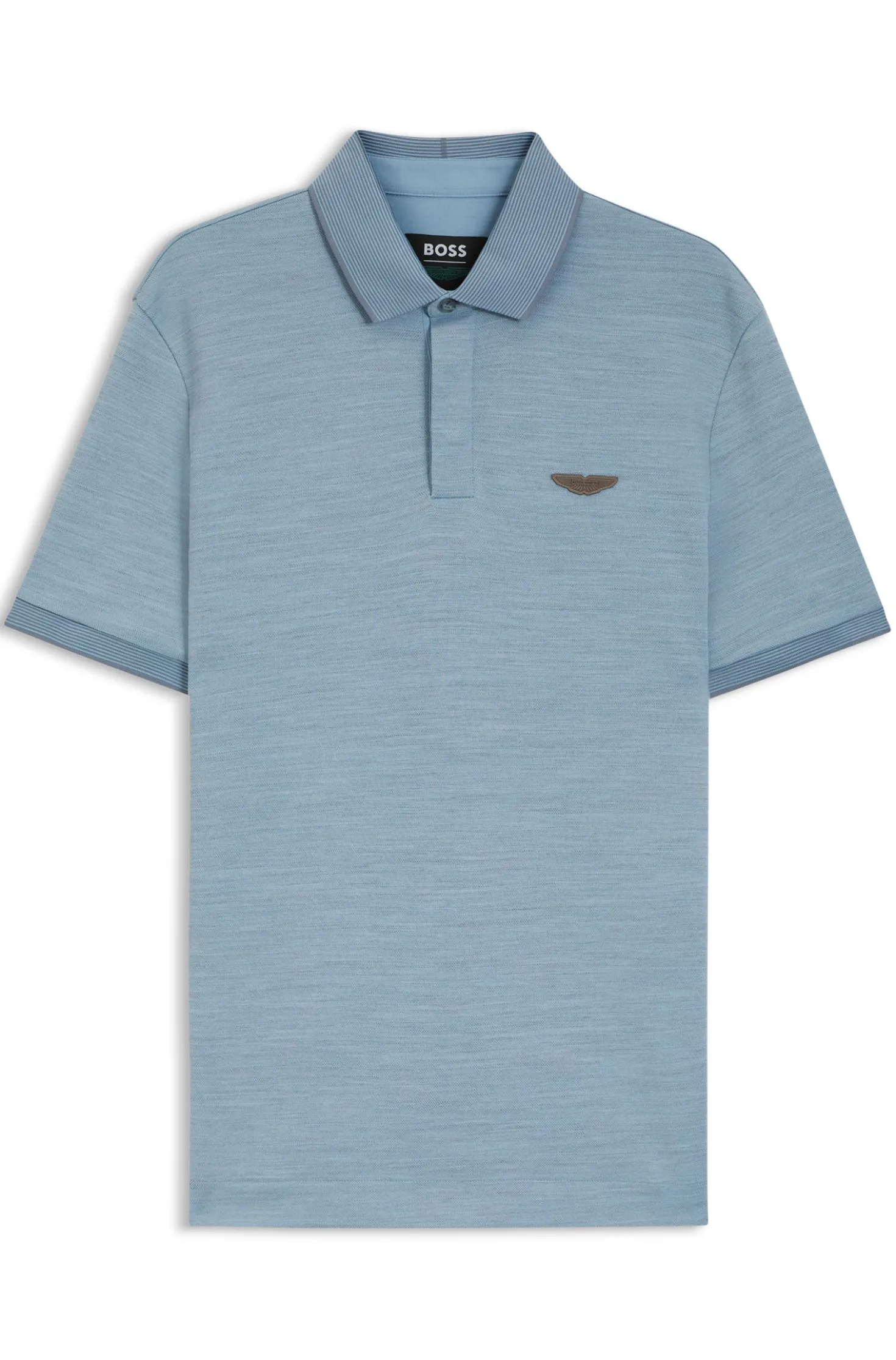 BOSS x ASTON MARTIN polo shirt in wool-cotton piqué