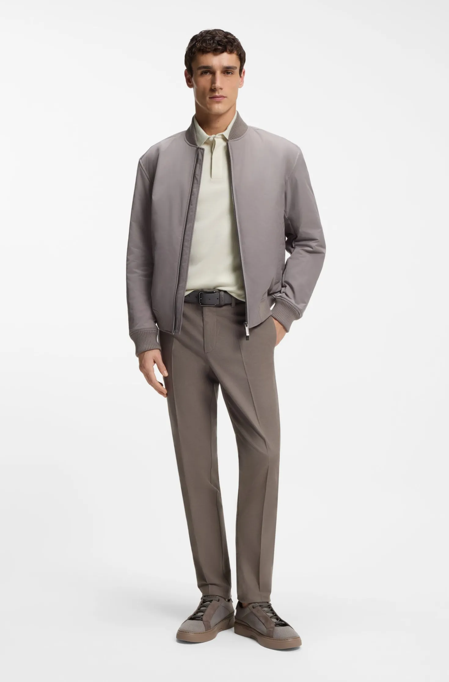 BOSS x ASTON MARTIN polo shirt in wool-cotton piqué