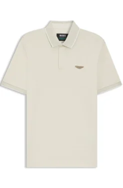 BOSS x ASTON MARTIN polo shirt in wool-cotton piqué