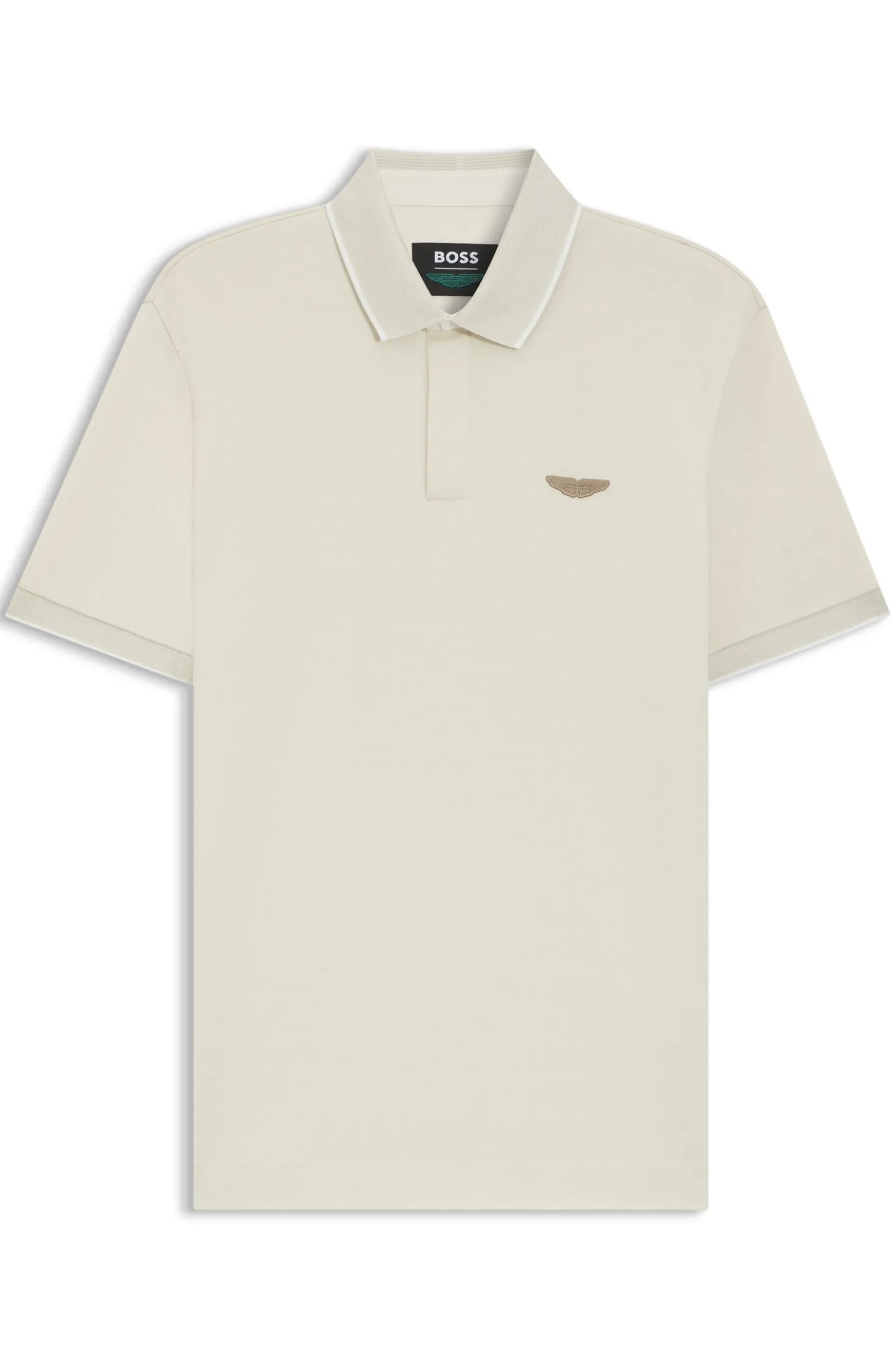 BOSS x ASTON MARTIN polo shirt in wool-cotton piqué