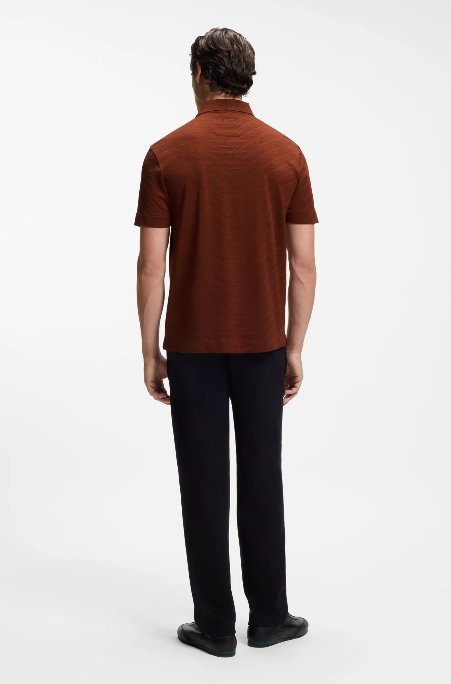 BOSS x ASTON MARTIN polo shirt in mercerised cotton jacquard