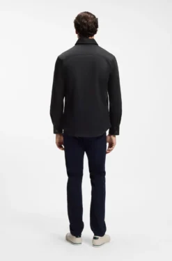 BOSS x ASTON MARTIN relaxed-fit overshirt in stretch cotton