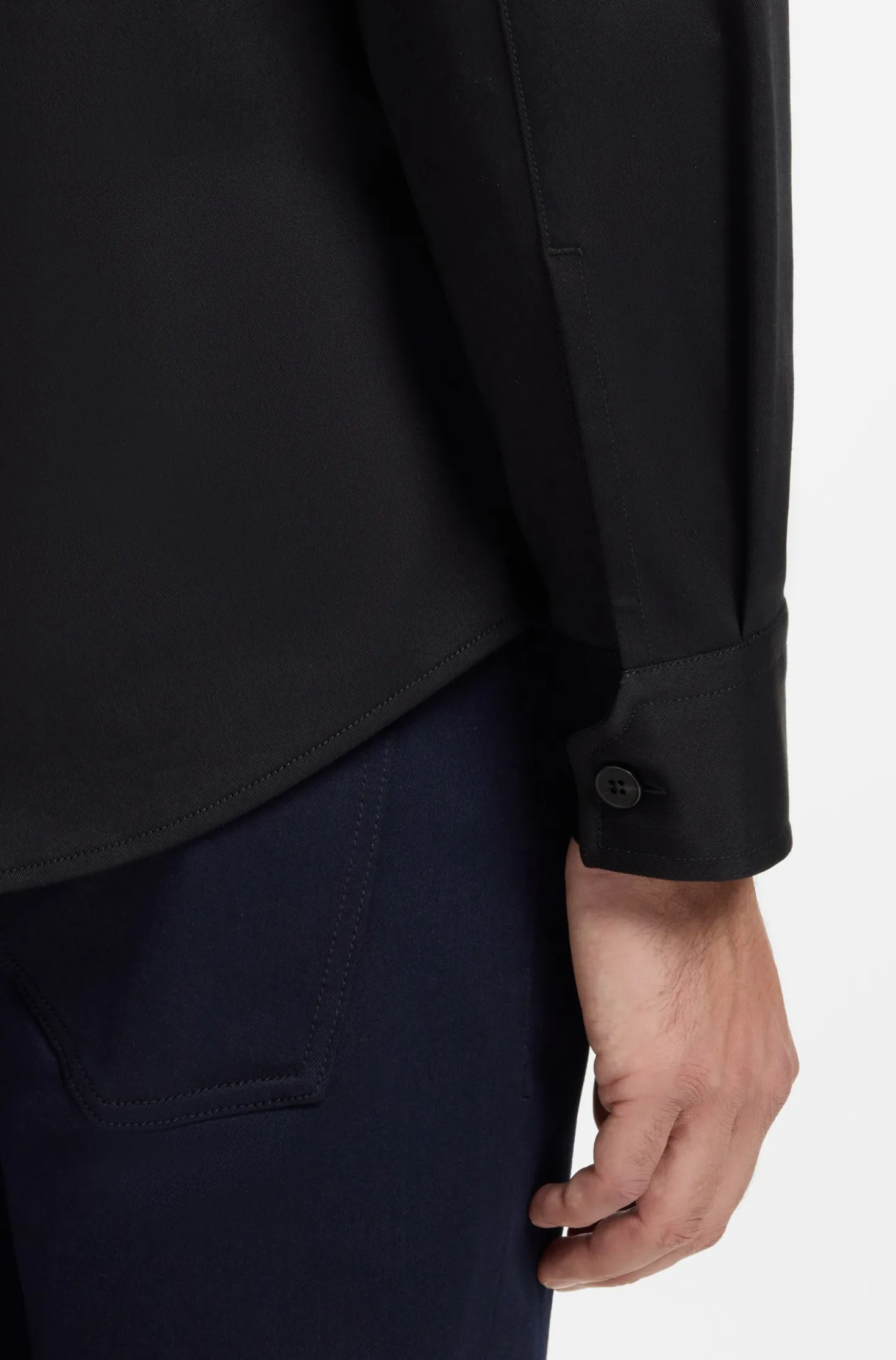 BOSS x ASTON MARTIN relaxed-fit overshirt in stretch cotton