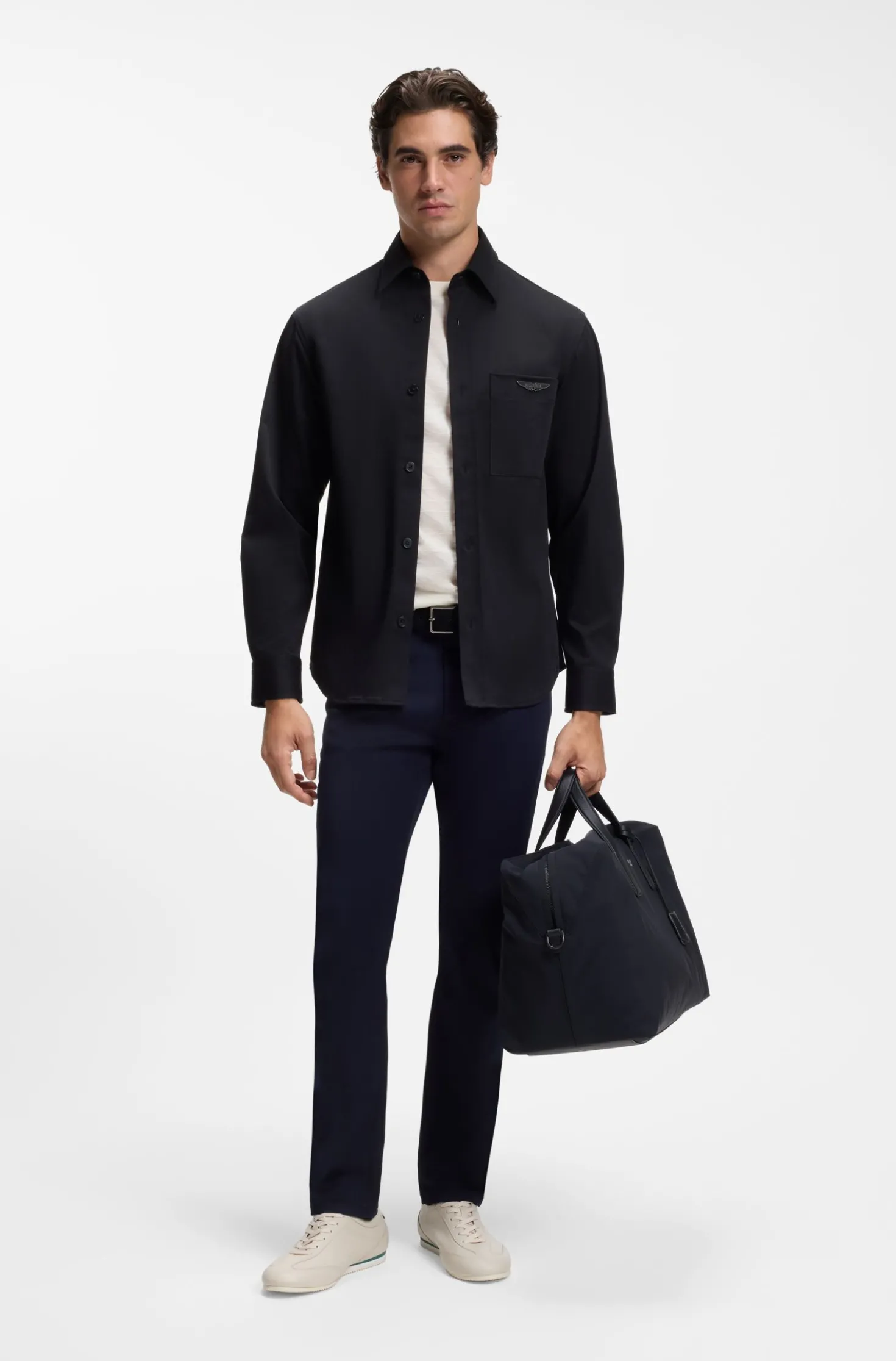 BOSS x ASTON MARTIN T-shirt in mercerised cotton jacquard