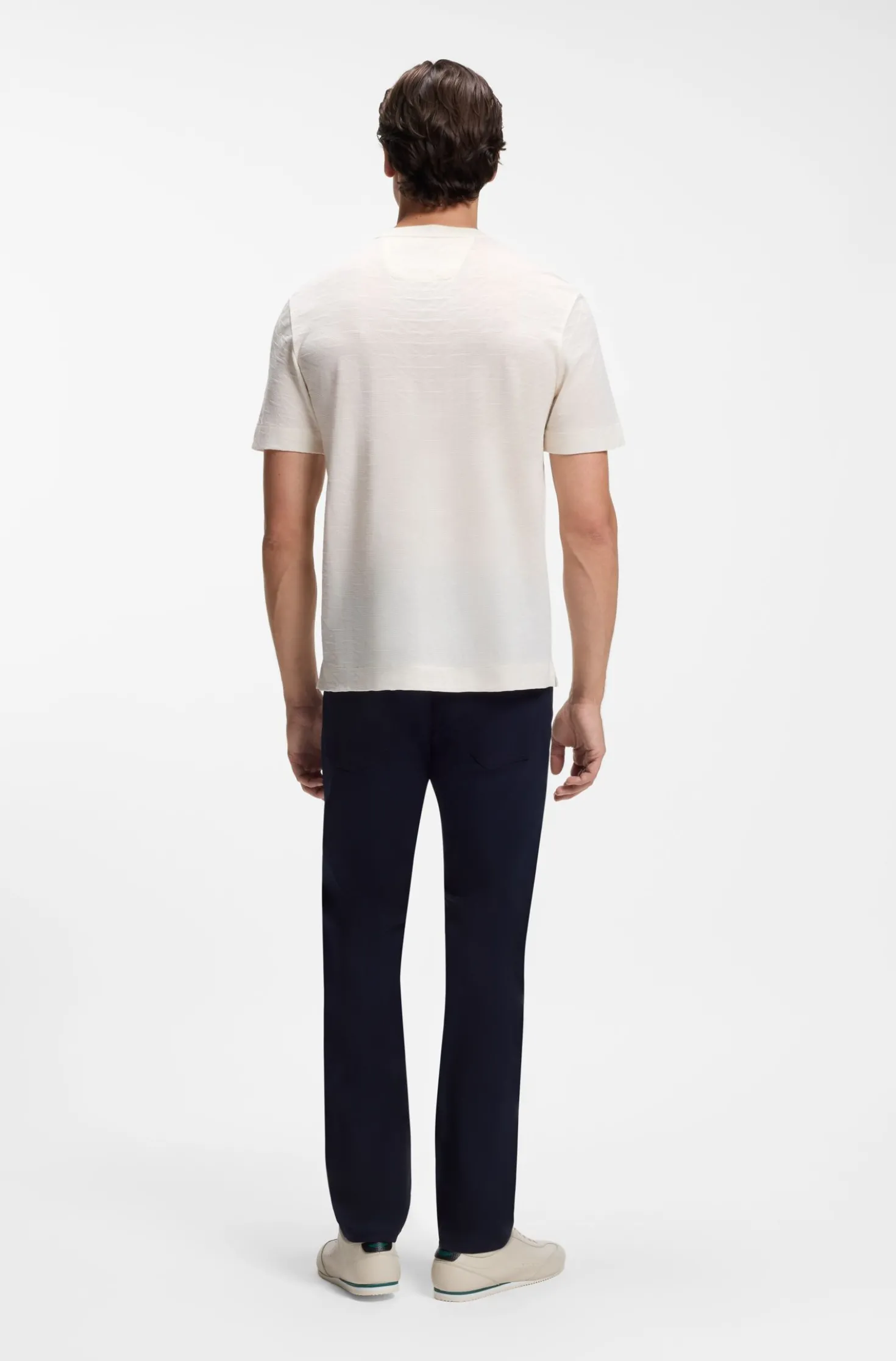BOSS x ASTON MARTIN T-shirt in mercerised cotton jacquard
