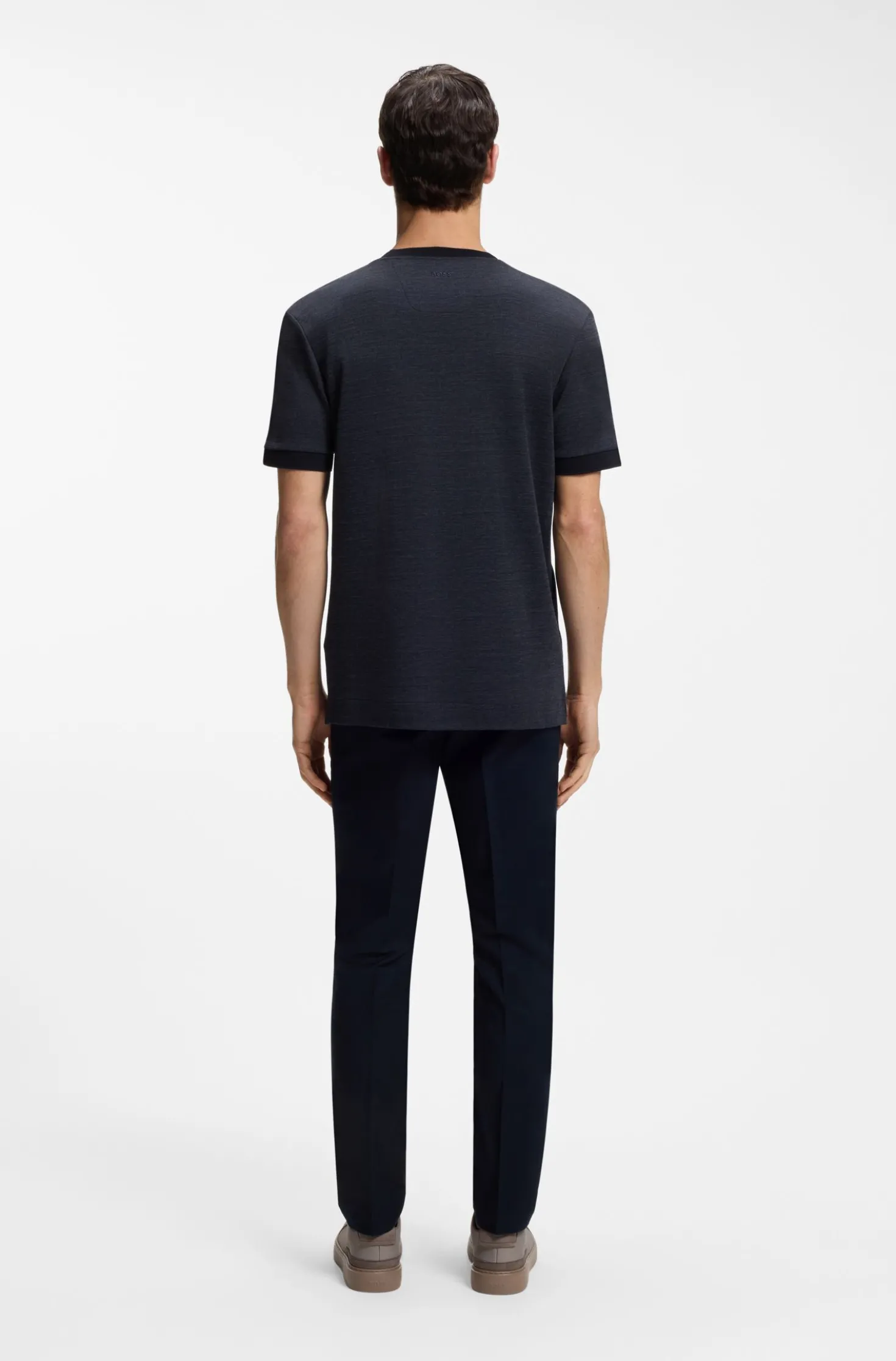 BOSS x ASTON MARTIN T-shirt in wool-cotton jacquard