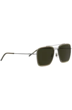 Brown-acetate sunglasses with metal trims