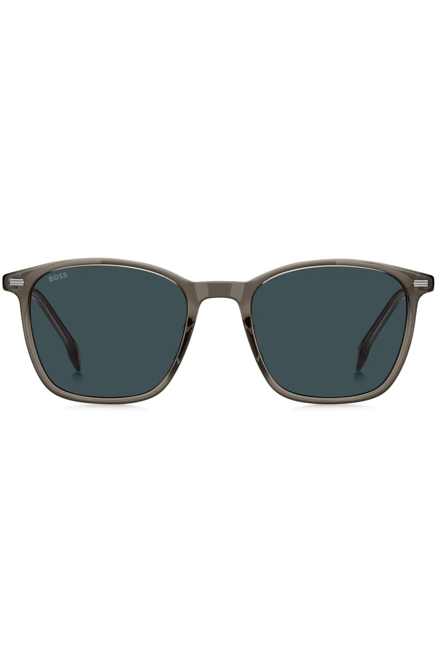 Brown-grey sunglasses with stripe detail