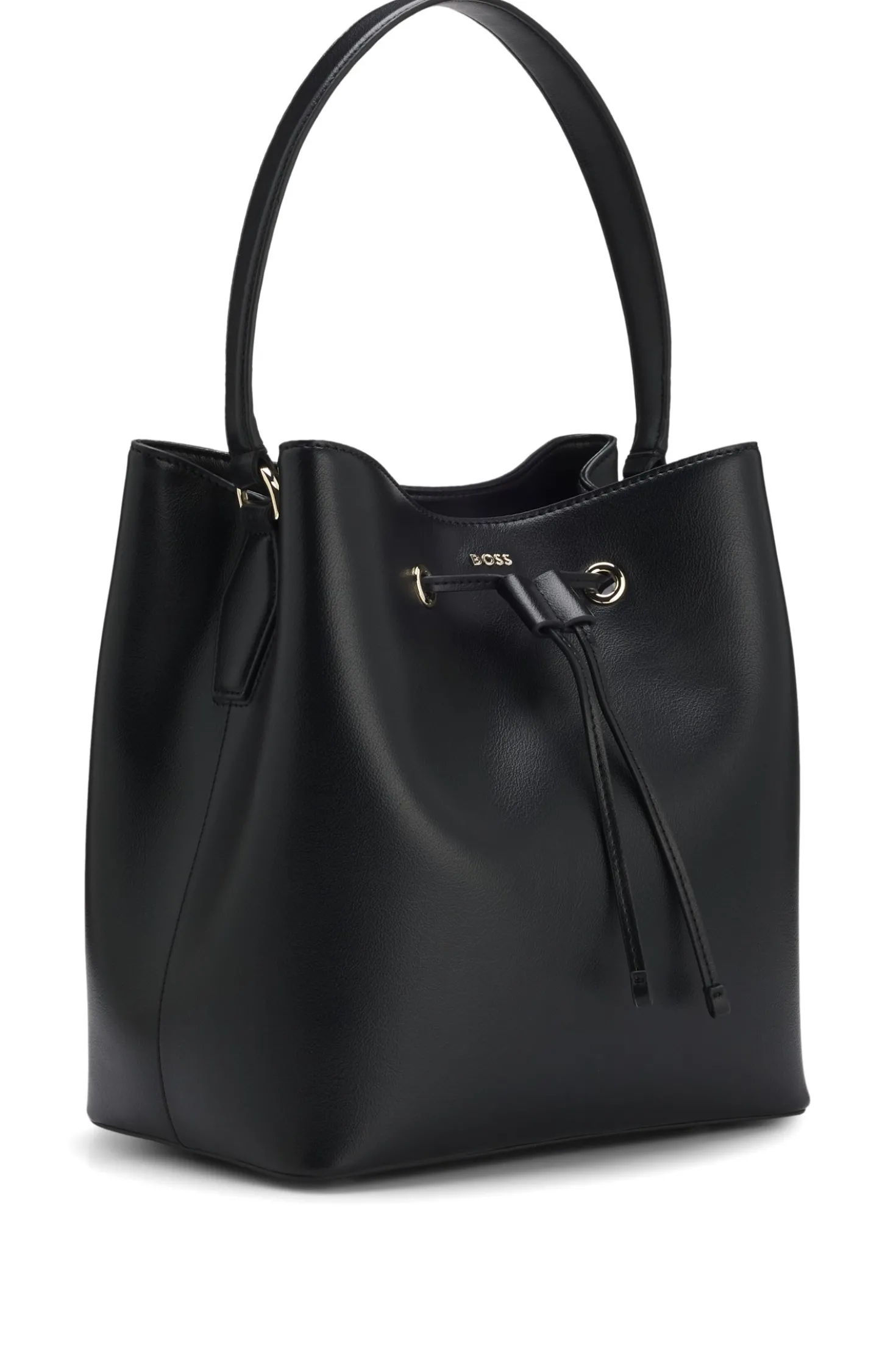 Bucket bag in faux leather