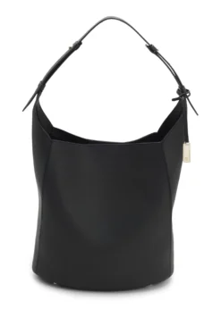 Bucket bag in leather with Double-B-monogram plaque