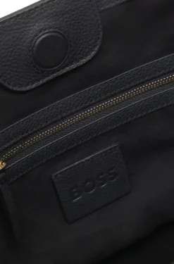 Bucket bag in leather with Double-B-monogram plaque