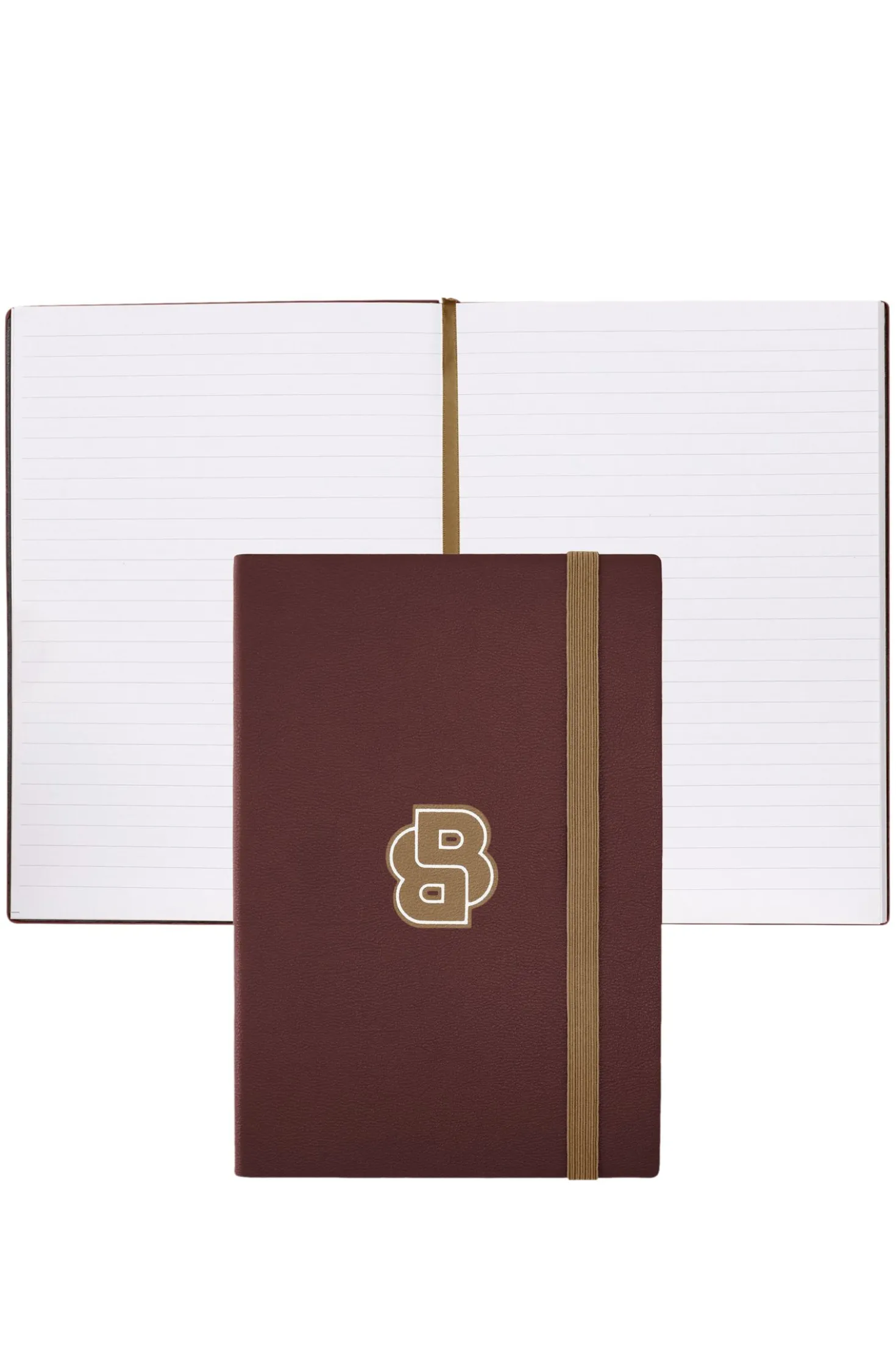 Burgundy A5 notebook with Double B monogram