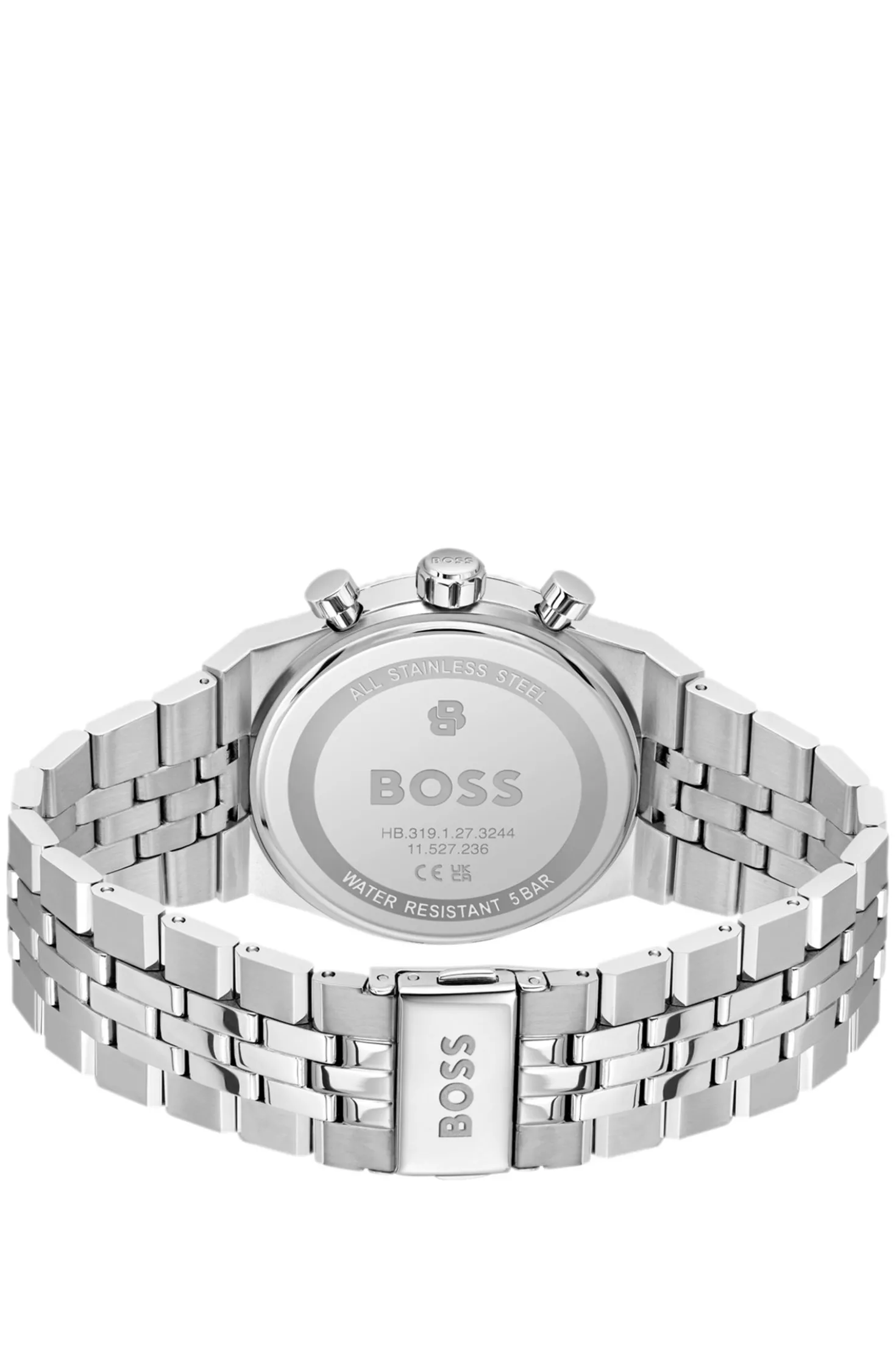 Candor black-dial chronograph watch with fluted bezel