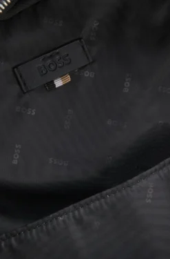 Canvas backpack with logo lettering