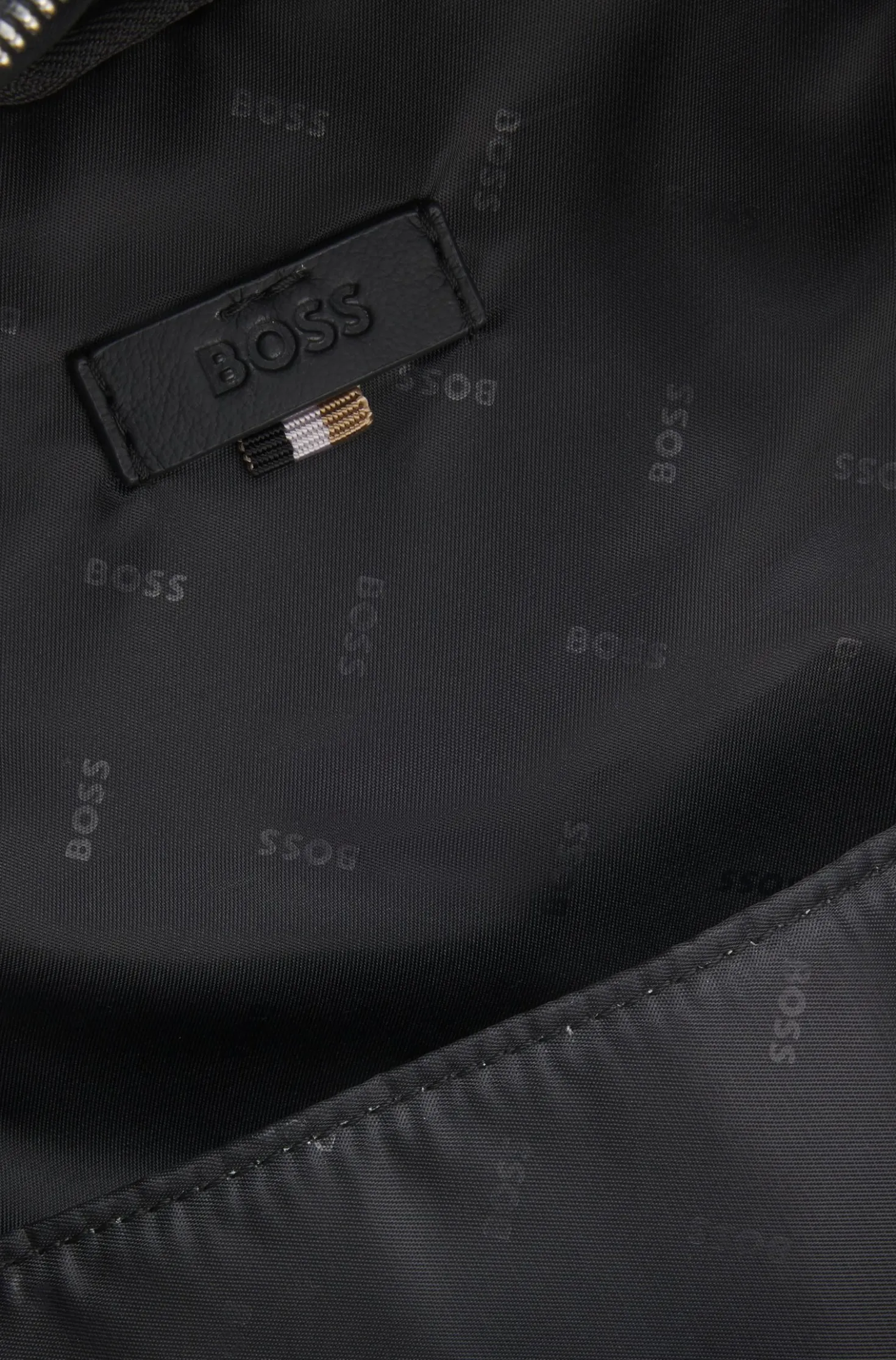 Canvas backpack with logo lettering