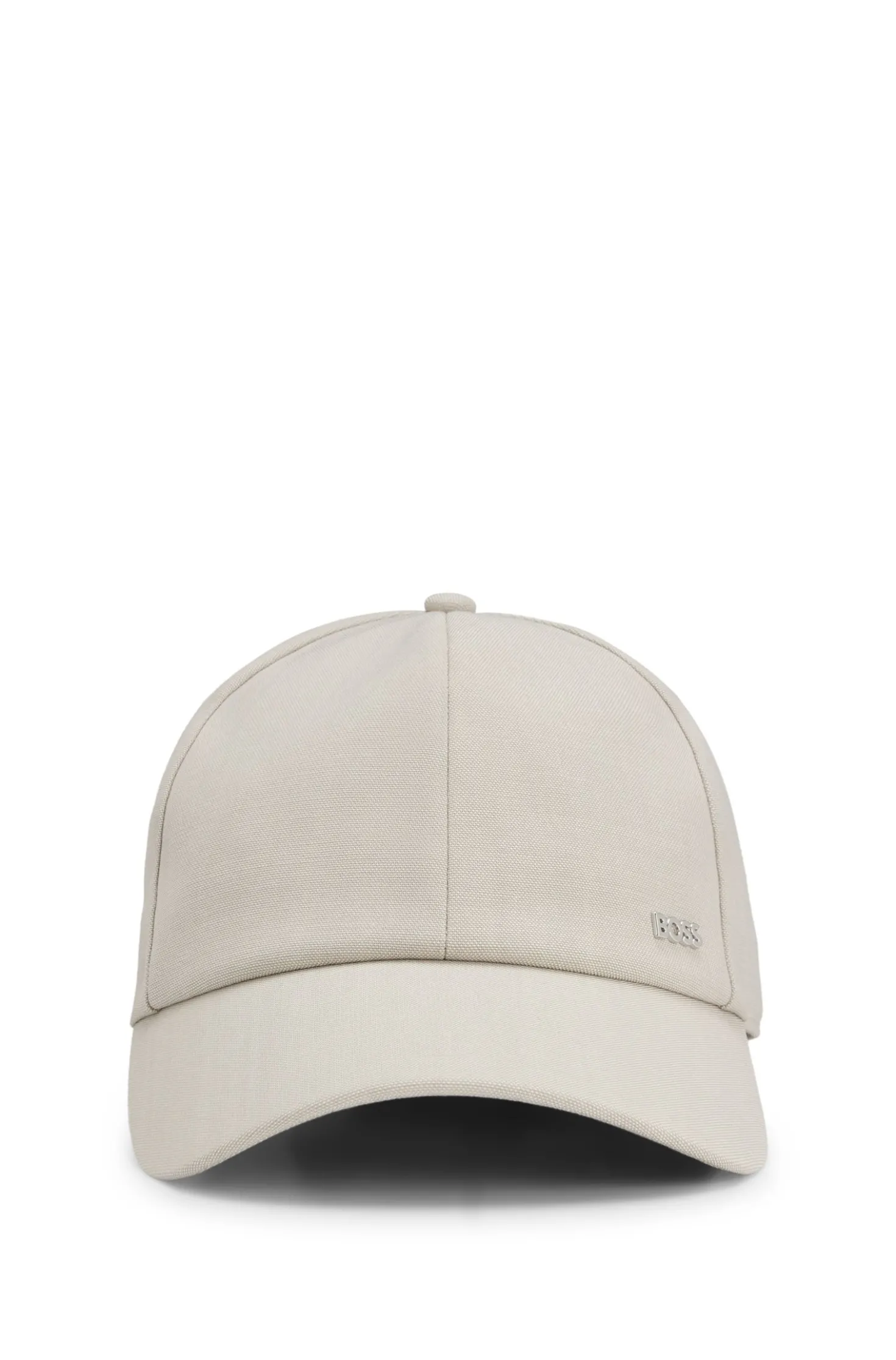 Cap in virgin wool with logo trim