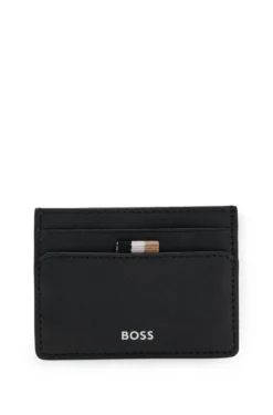 Card holder with foil-embossed logo