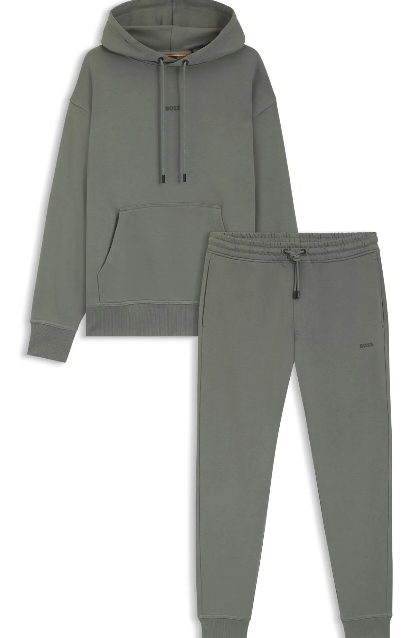 Casual cotton tracksuit set with a minimalist logo
