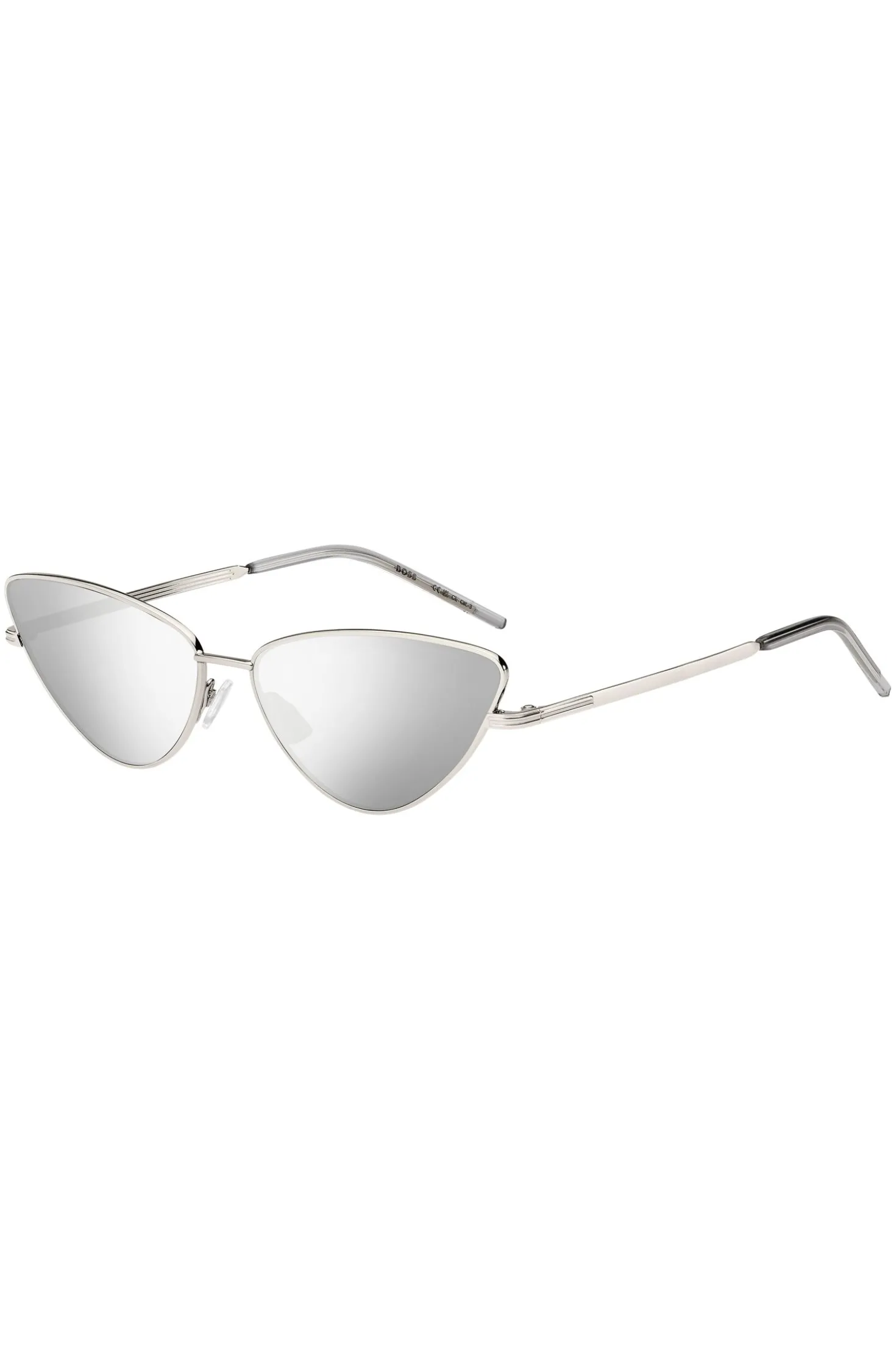 Cat-eye sunglasses in steel with signature details