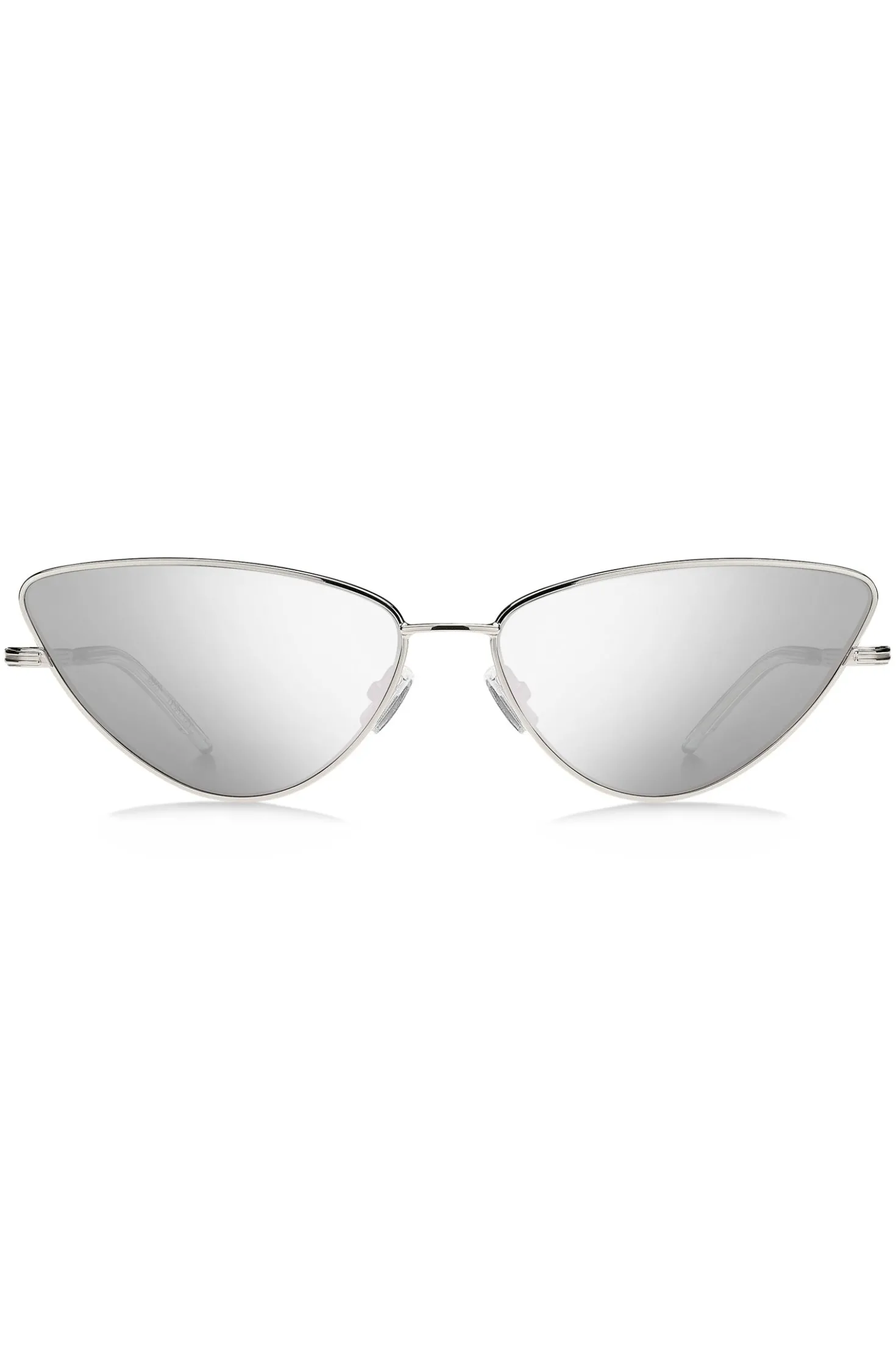 Cat-eye sunglasses in steel with signature details