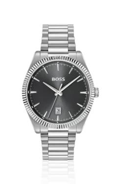 Cheswick stainless-steel watch with fluted bezel