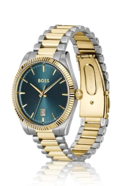Cheswick two-tone watch with fluted bezel