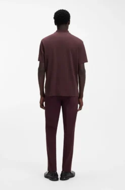 Contrast-tipped cotton polo shirt with logo