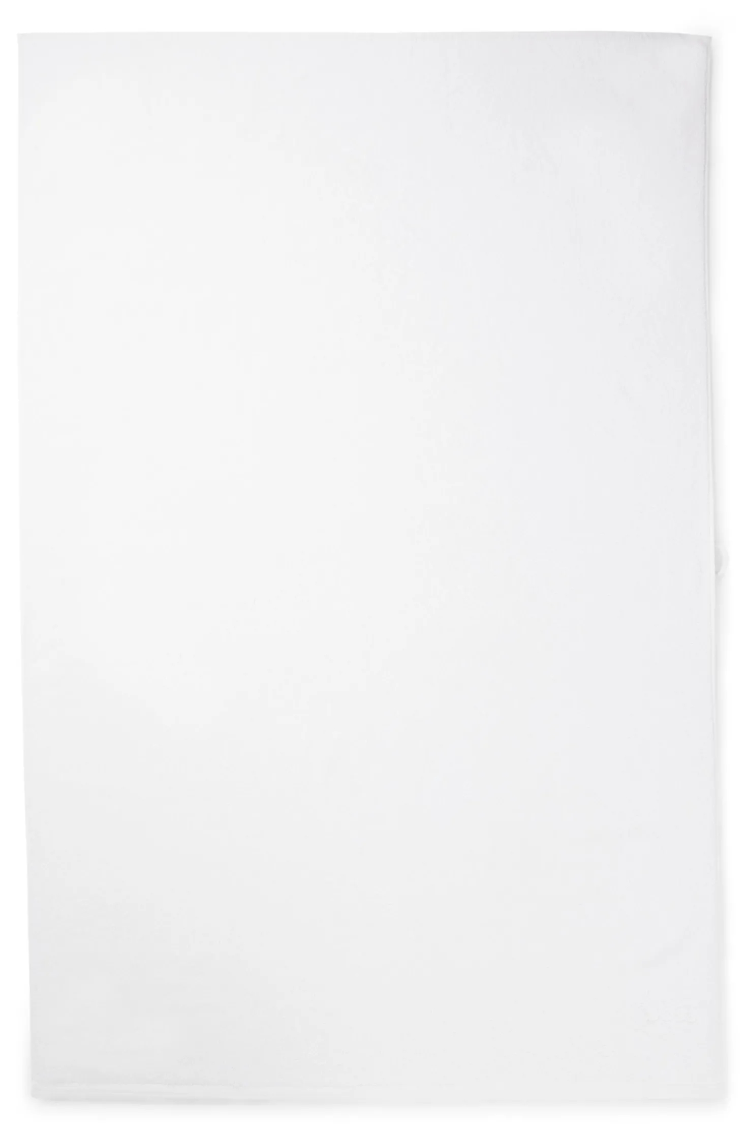 Cotton bath sheet with contrast embroidered logo