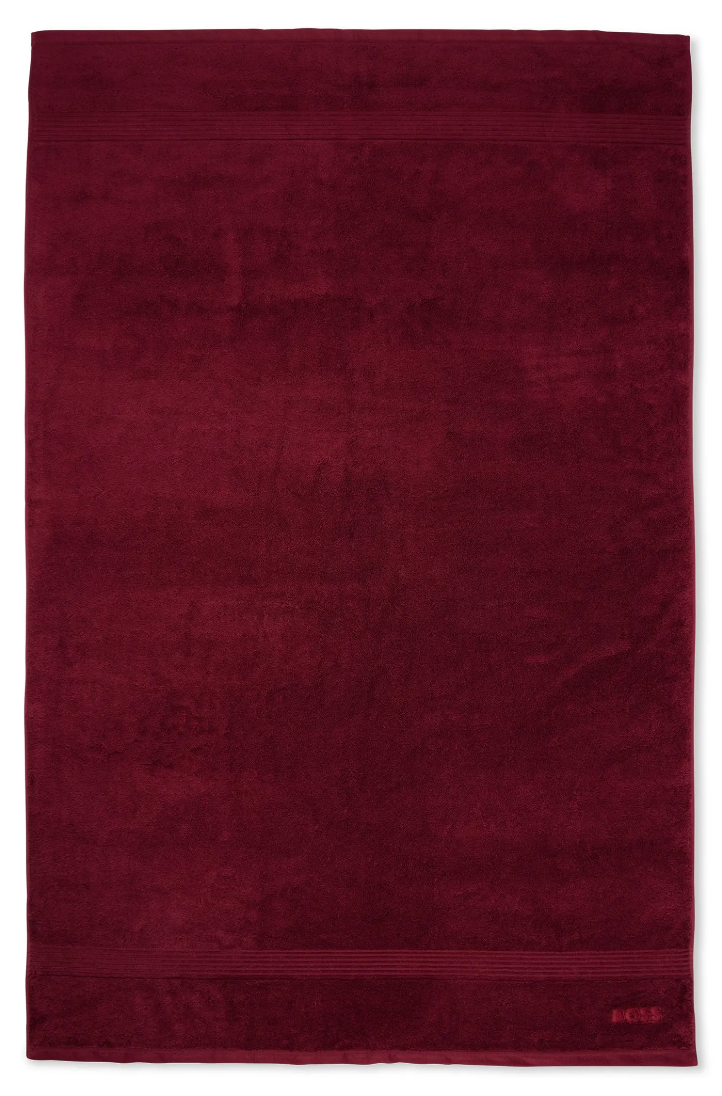 Cotton bath sheet with embroidered logo
