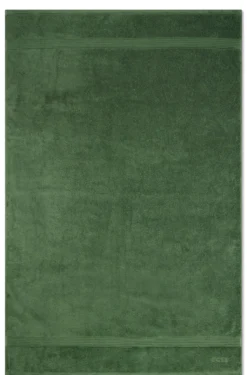Cotton bath sheet with embroidered logo