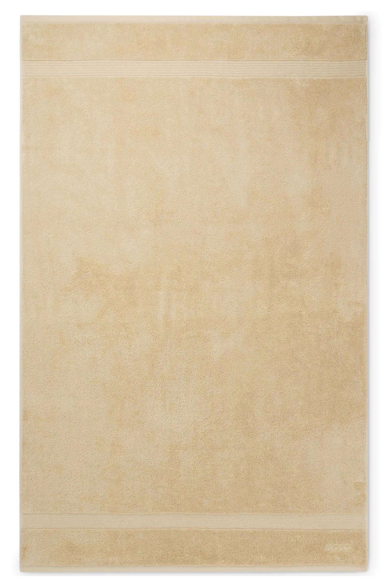 Cotton bath sheet with embroidered logo