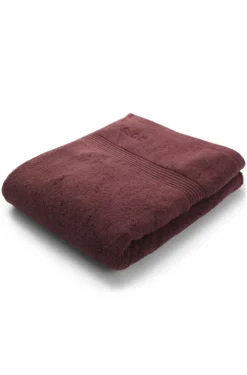 Cotton bath sheet with embroidered logo