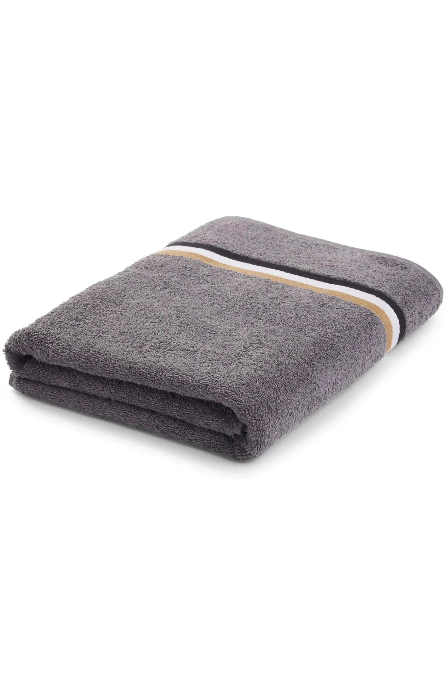 Cotton bath sheet with signature stripe
