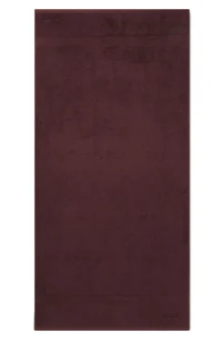 Cotton bath towel with tonal embroidered logo