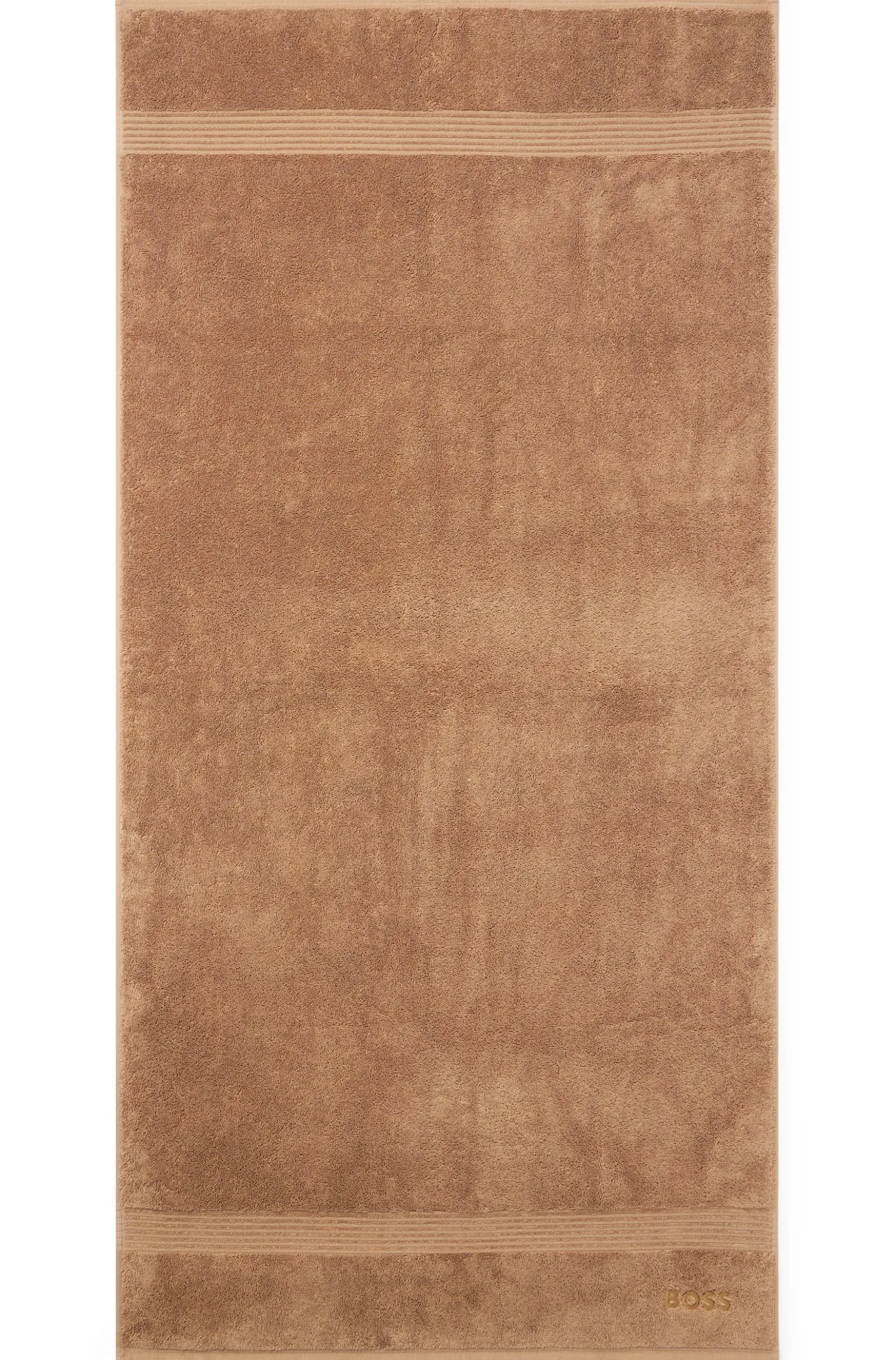 Cotton bath towel with tonal embroidered logo