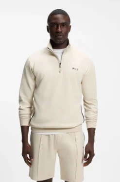 Cotton-blend jacket with metallic logo