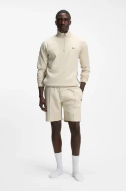 Cotton-blend jacket with metallic logo