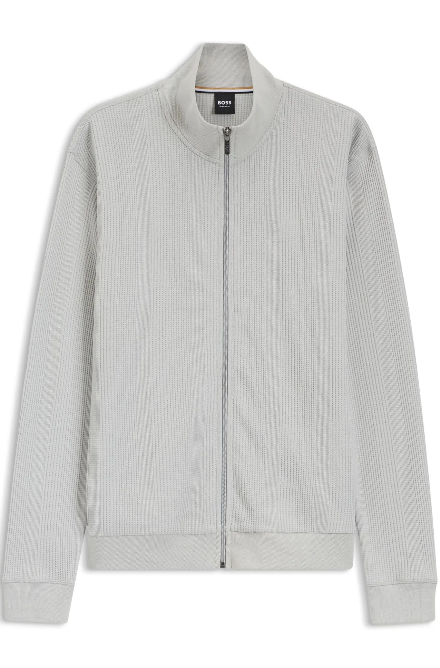 Cotton-blend jacket with waffle structure
