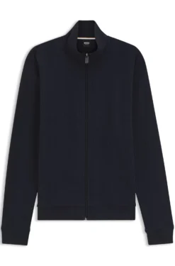 Cotton-blend jacket with waffle structure