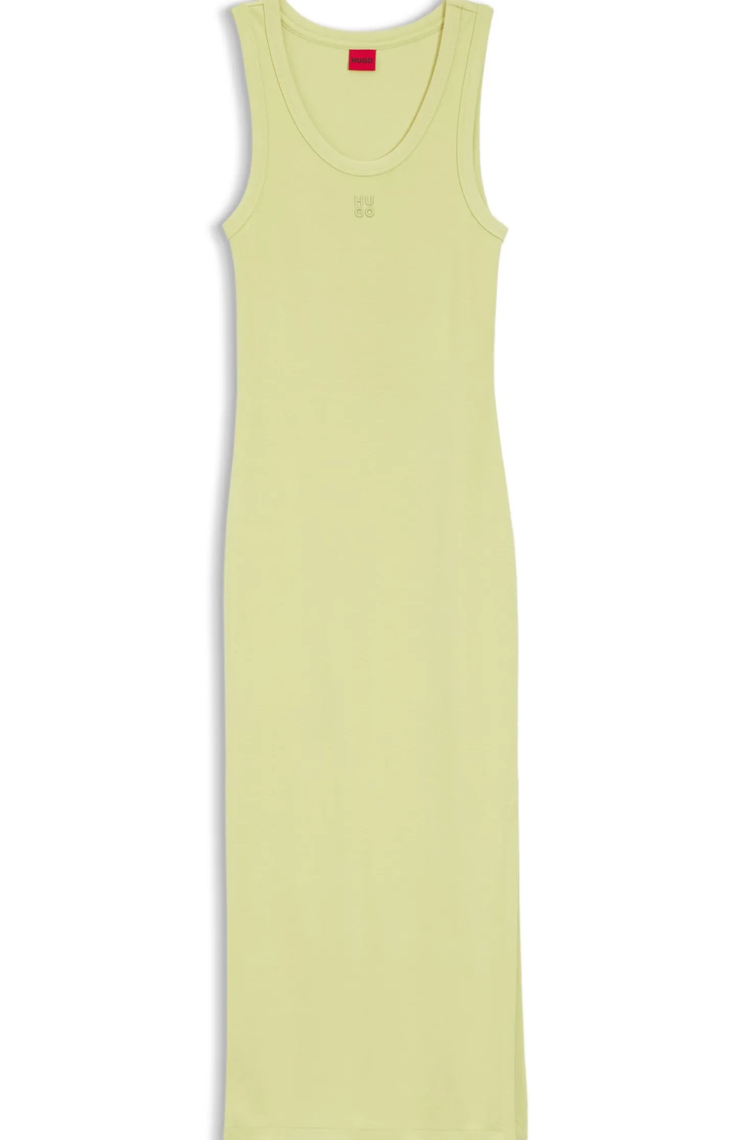 Cotton-blend jersey midi dress with stacked logo